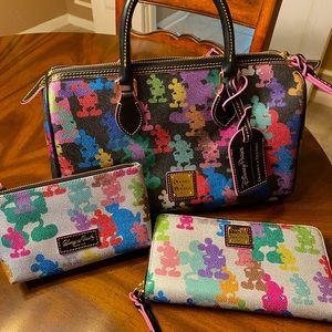Purse, wallet and makeup bag set